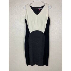 Vince Camuto Colorblock Sheath Dress Women’s Size 10 Black White Gray Career Wor